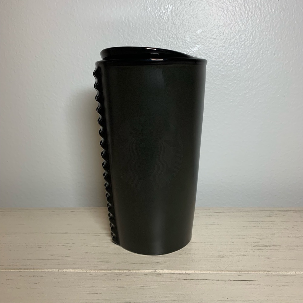 STARBUCKS Studded Black Ceramic Tumbler
